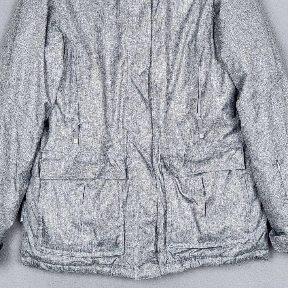 Mountain Warehouse Jacket Womens 8 Gray Kenai Ski Hooded Faux Fur Waterproof